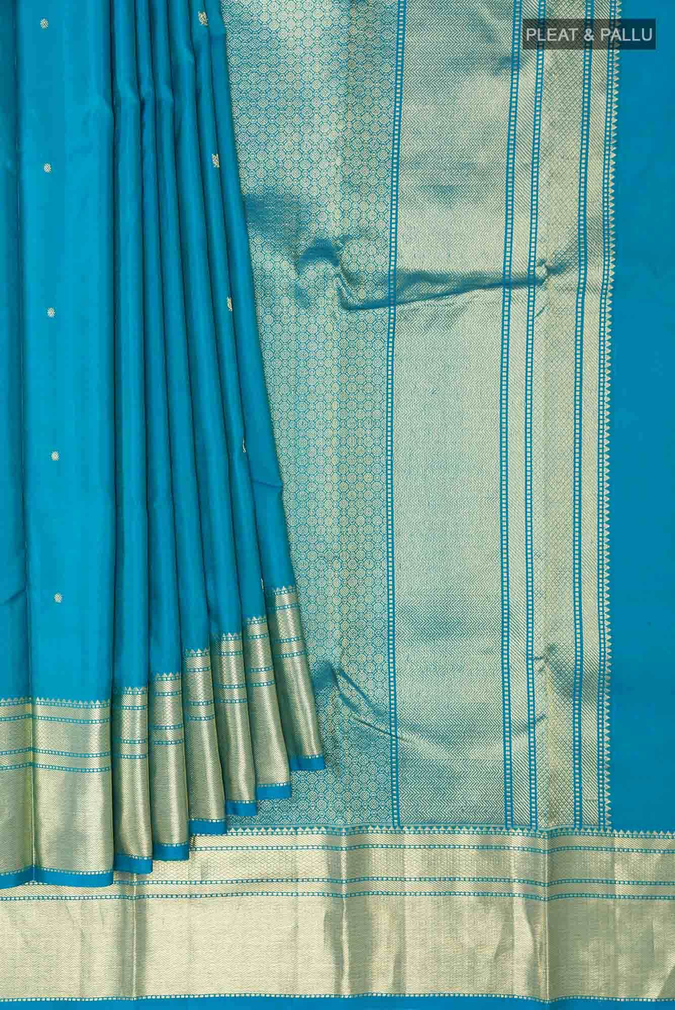 Blue Kanchipuram Silk Saree