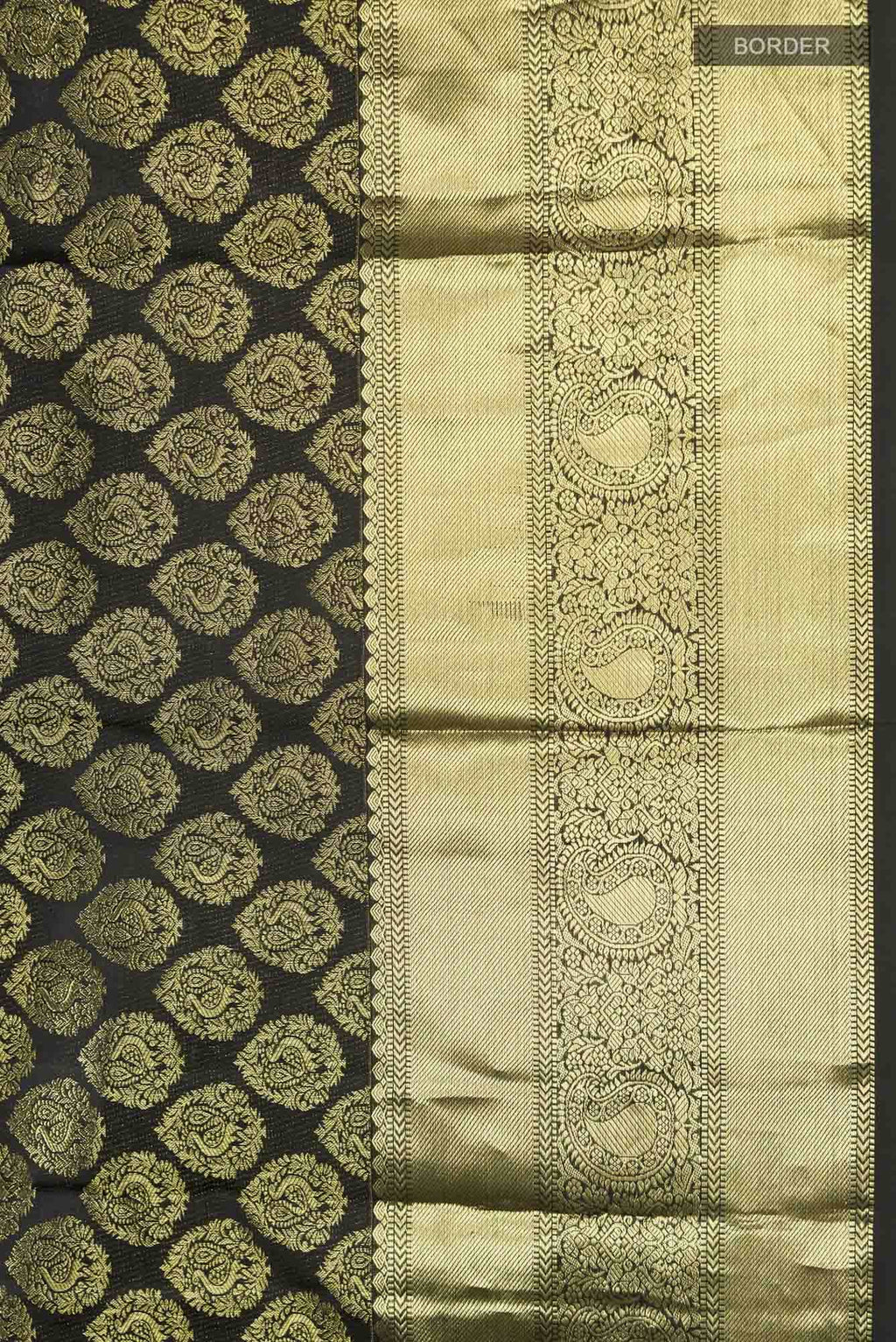 Black Kanchipuram Silk Saree
