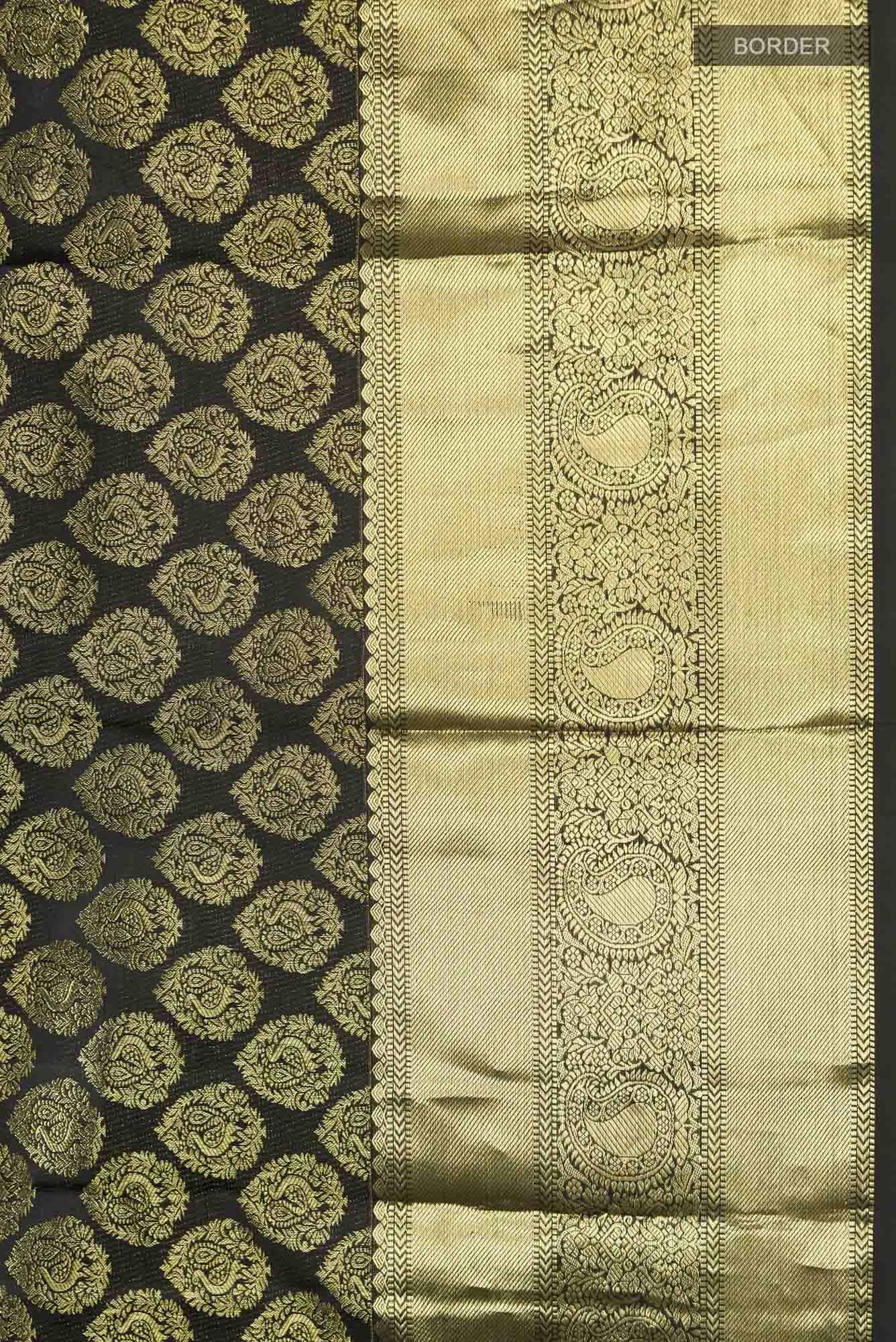 Black Kanchipuram Silk Saree