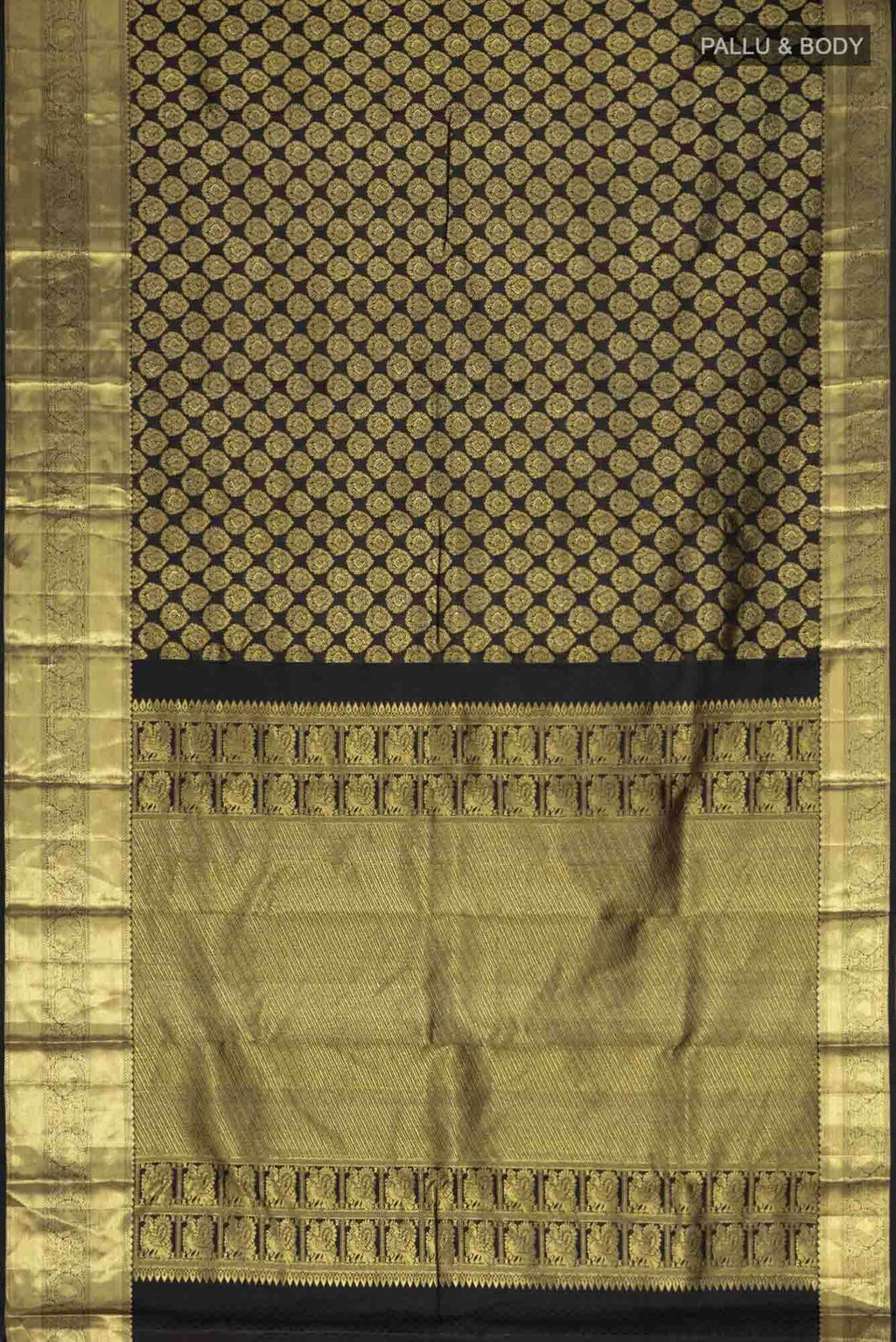 Black Kanchipuram Silk Saree