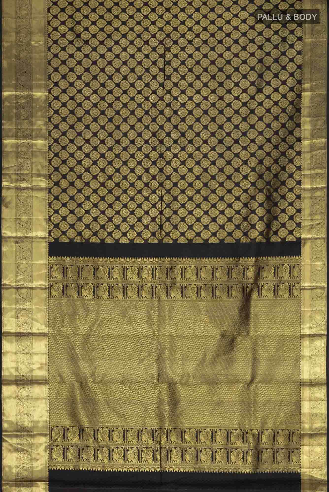 Black Kanchipuram Silk Saree
