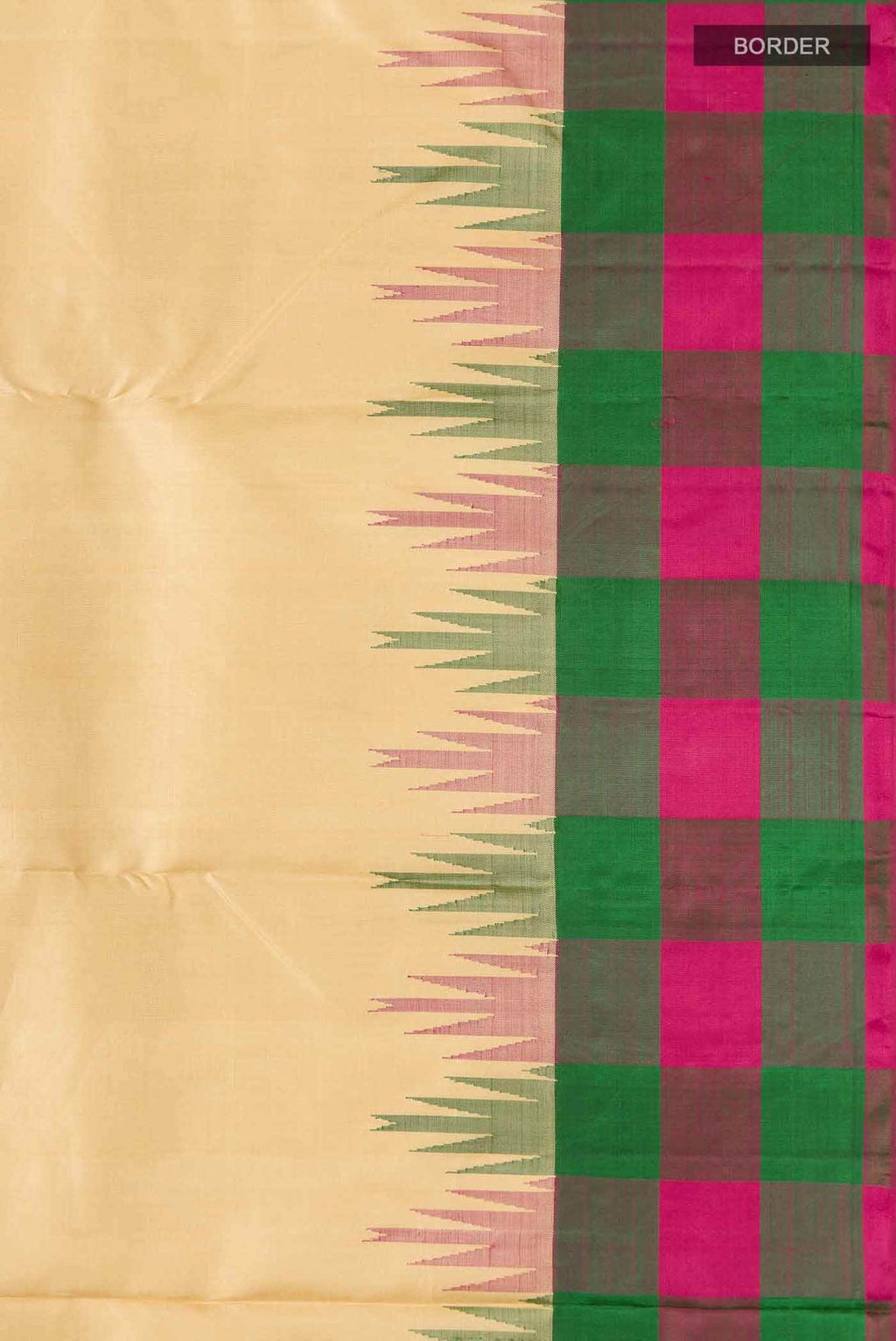 Beige Kanchipuram Silk Saree