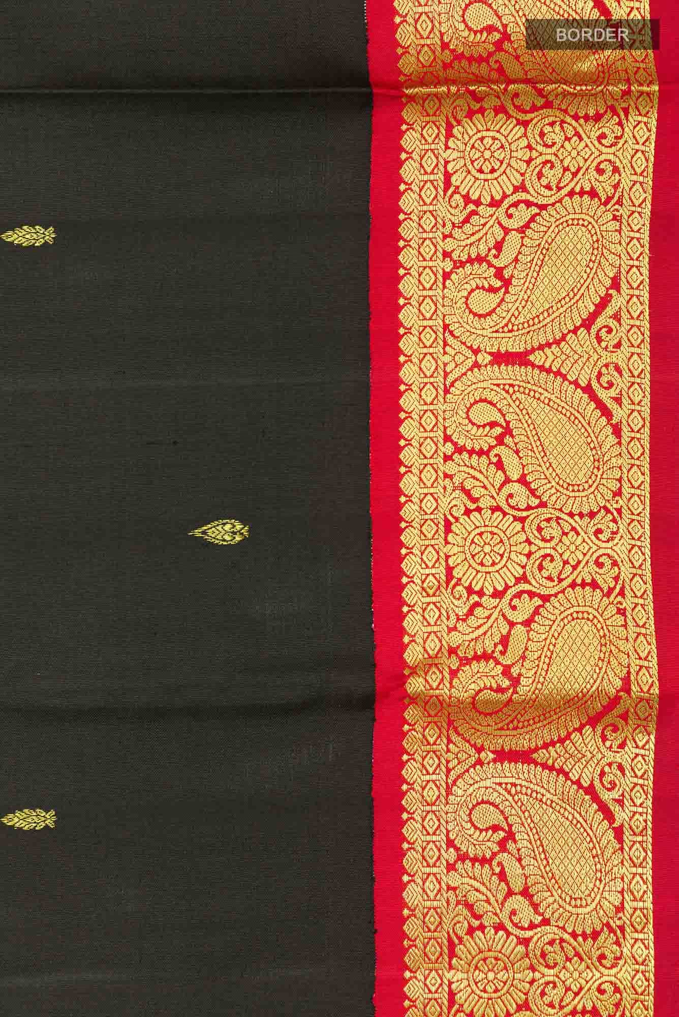Black Kanchipuram Silk Saree