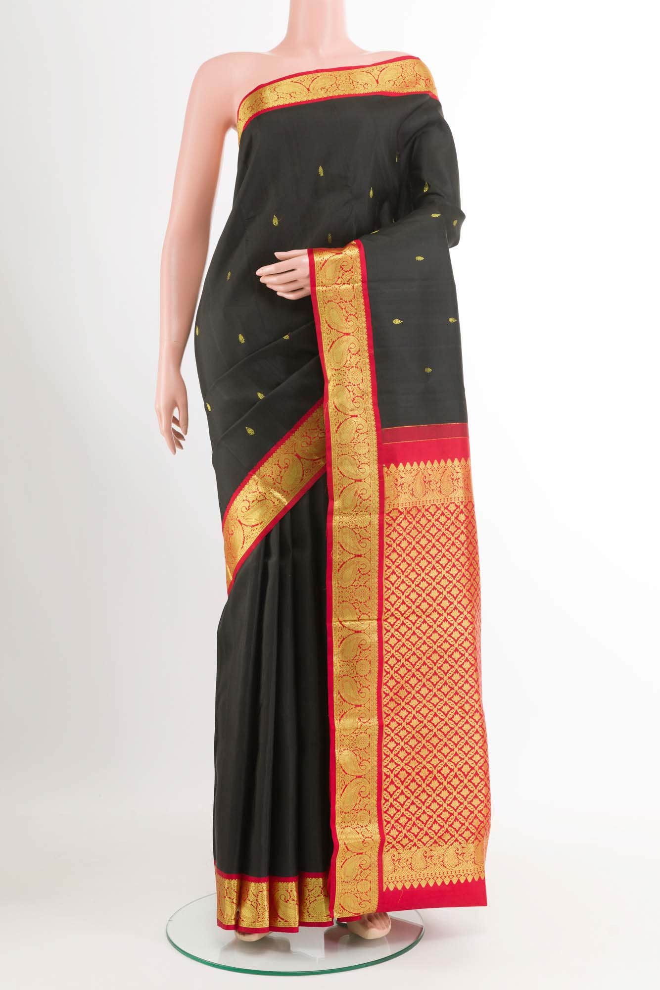 Black Kanchipuram Silk Saree