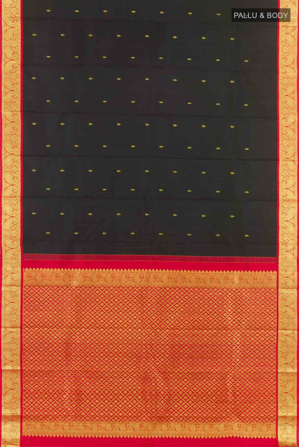 Black Kanchipuram Silk Saree