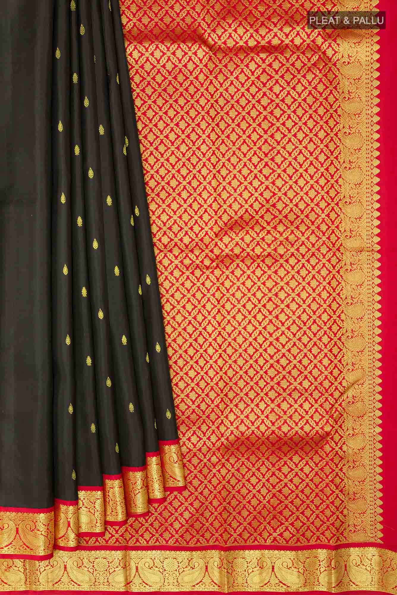 Black Kanchipuram Silk Saree