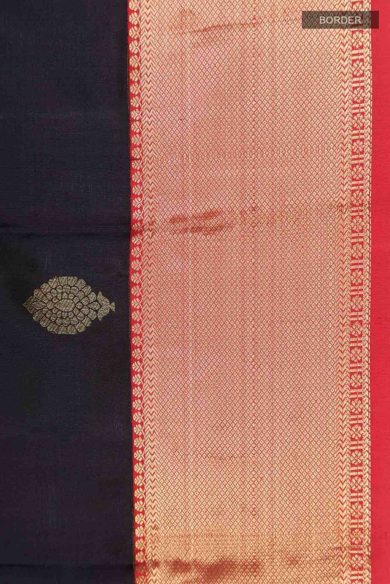 Black Kanchipuram Silk Saree