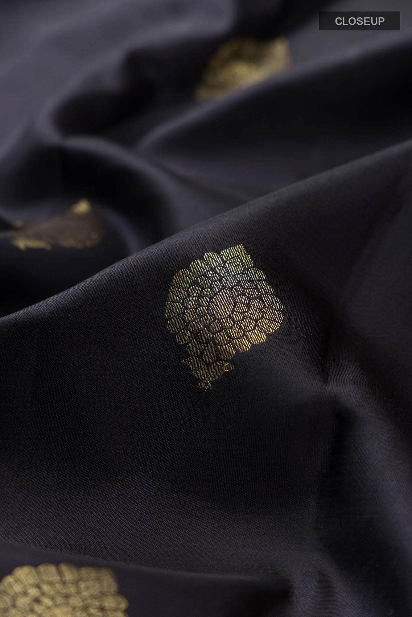 Black Kanchipuram Silk Saree