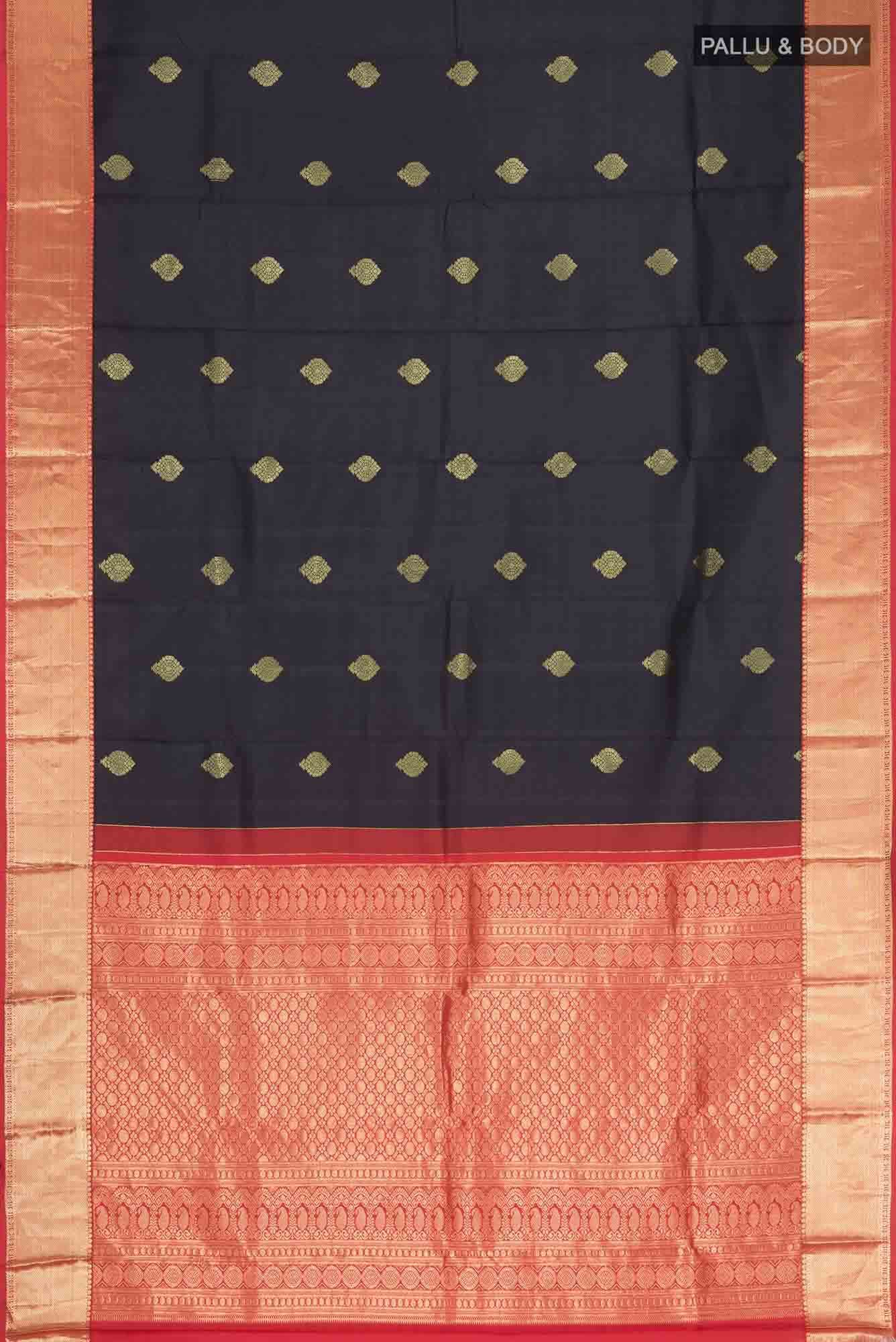 Black Kanchipuram Silk Saree