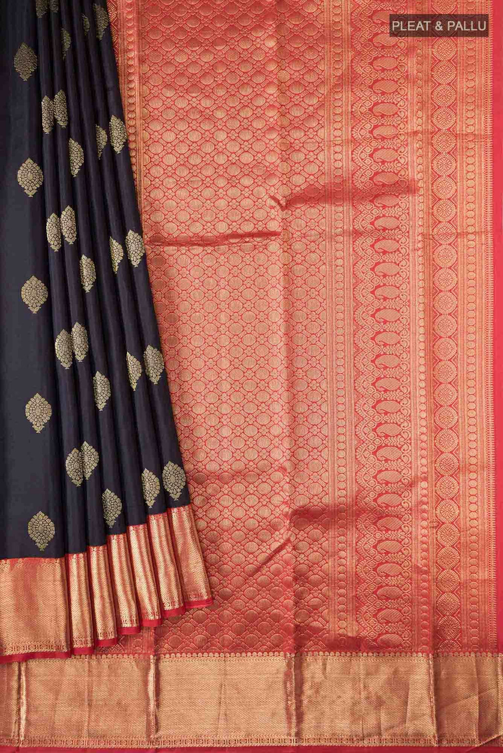 Black Kanchipuram Silk Saree