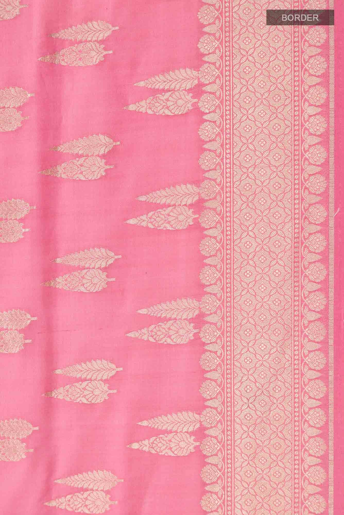 Dark Pink Banarasi Silk Saree