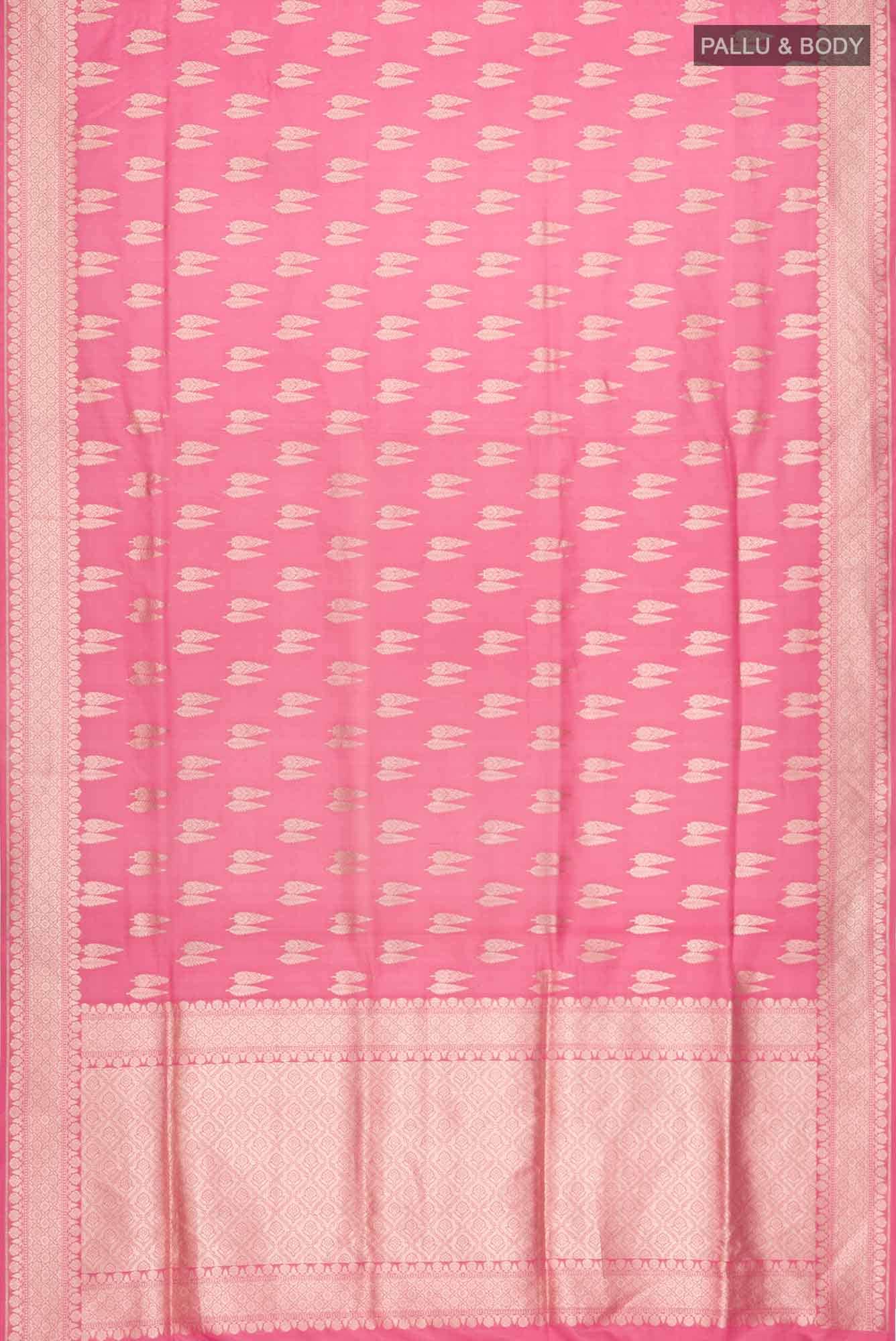 Dark Pink Banarasi Silk Saree
