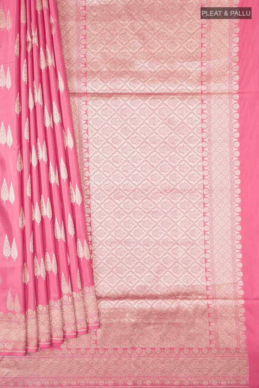 Dark Pink Banarasi Silk Saree