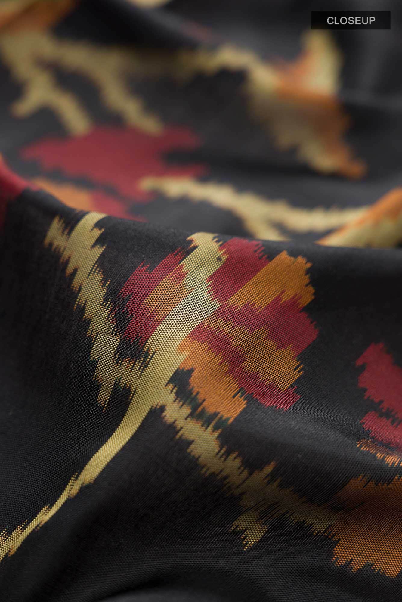 Black Rajkot Patola Silk Saree