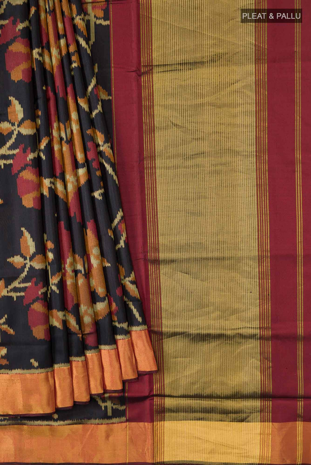 Black Rajkot Patola Silk Saree