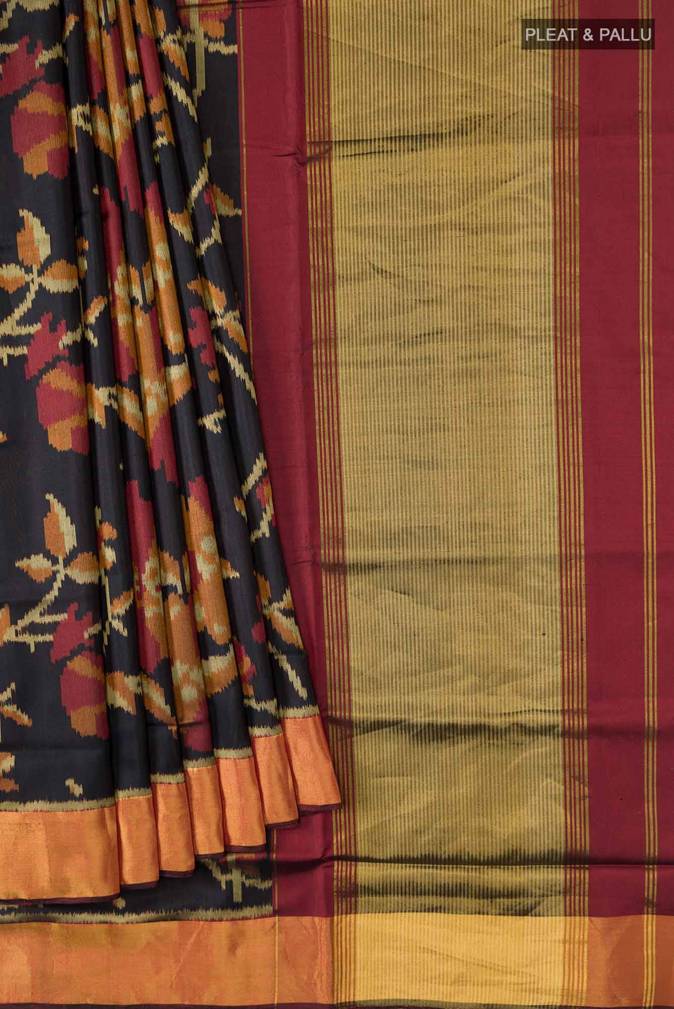 Black Rajkot Patola Silk Saree