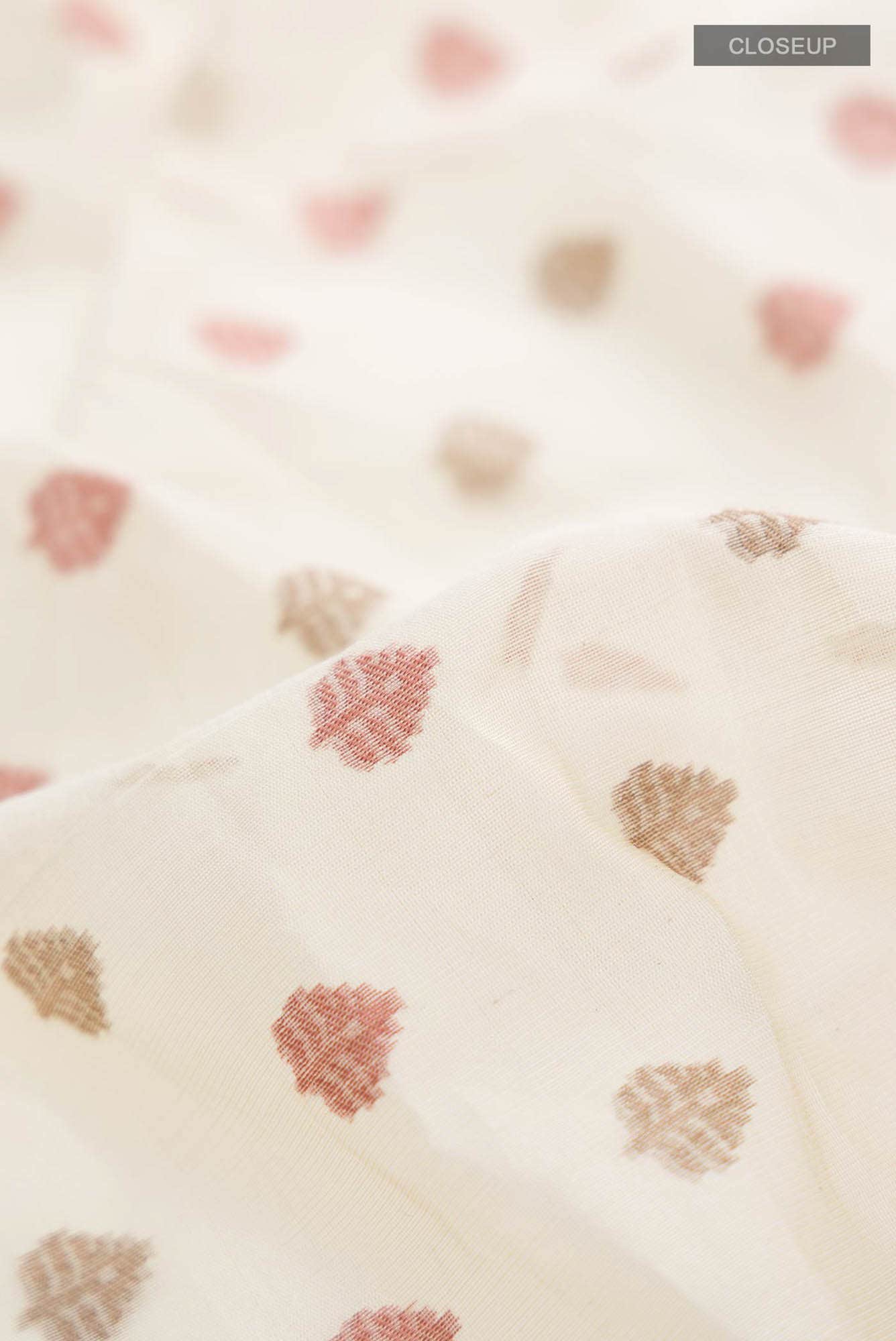 Cream Silk Cotton Saree