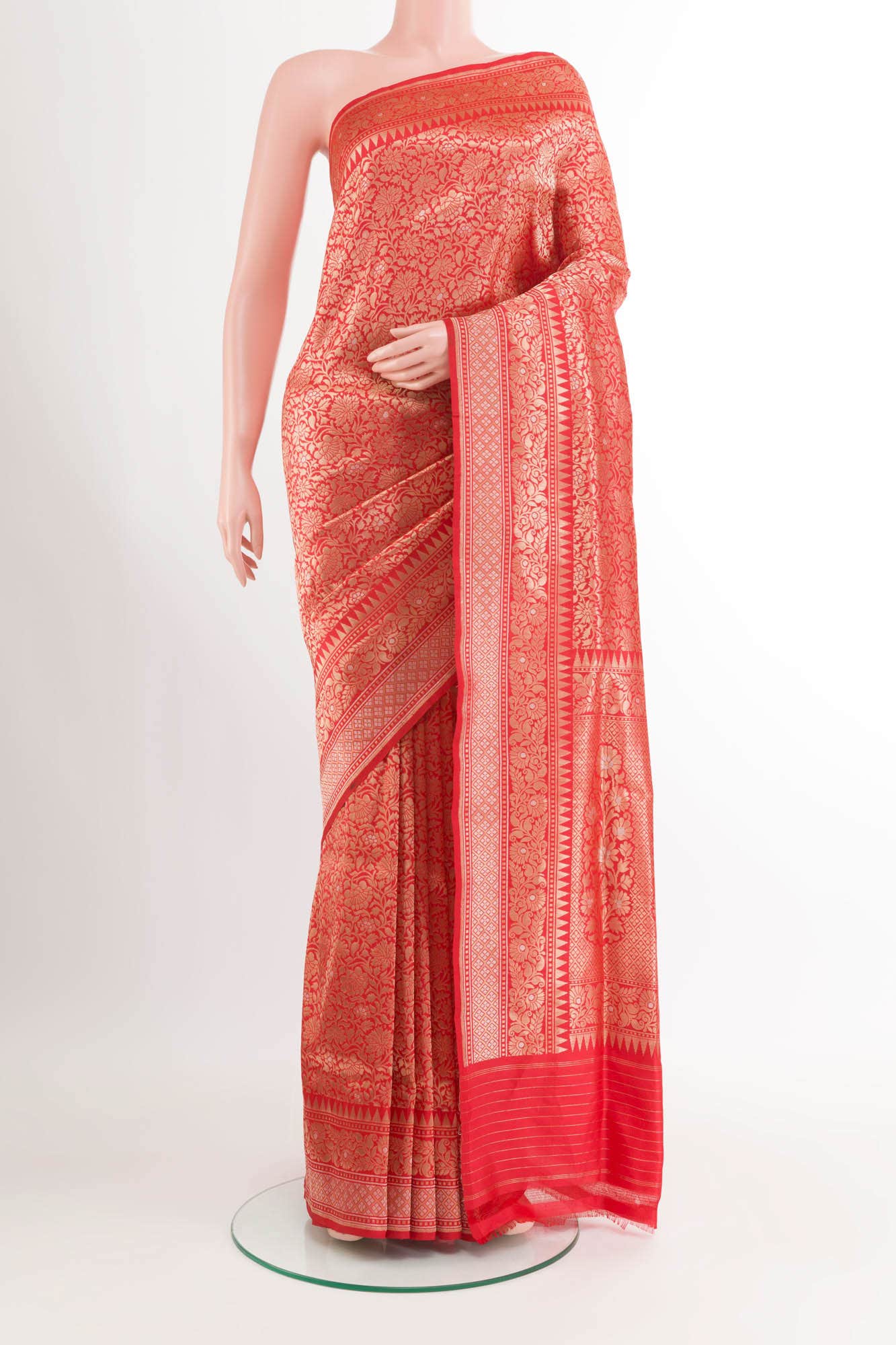 Red Banarasi Silk Saree