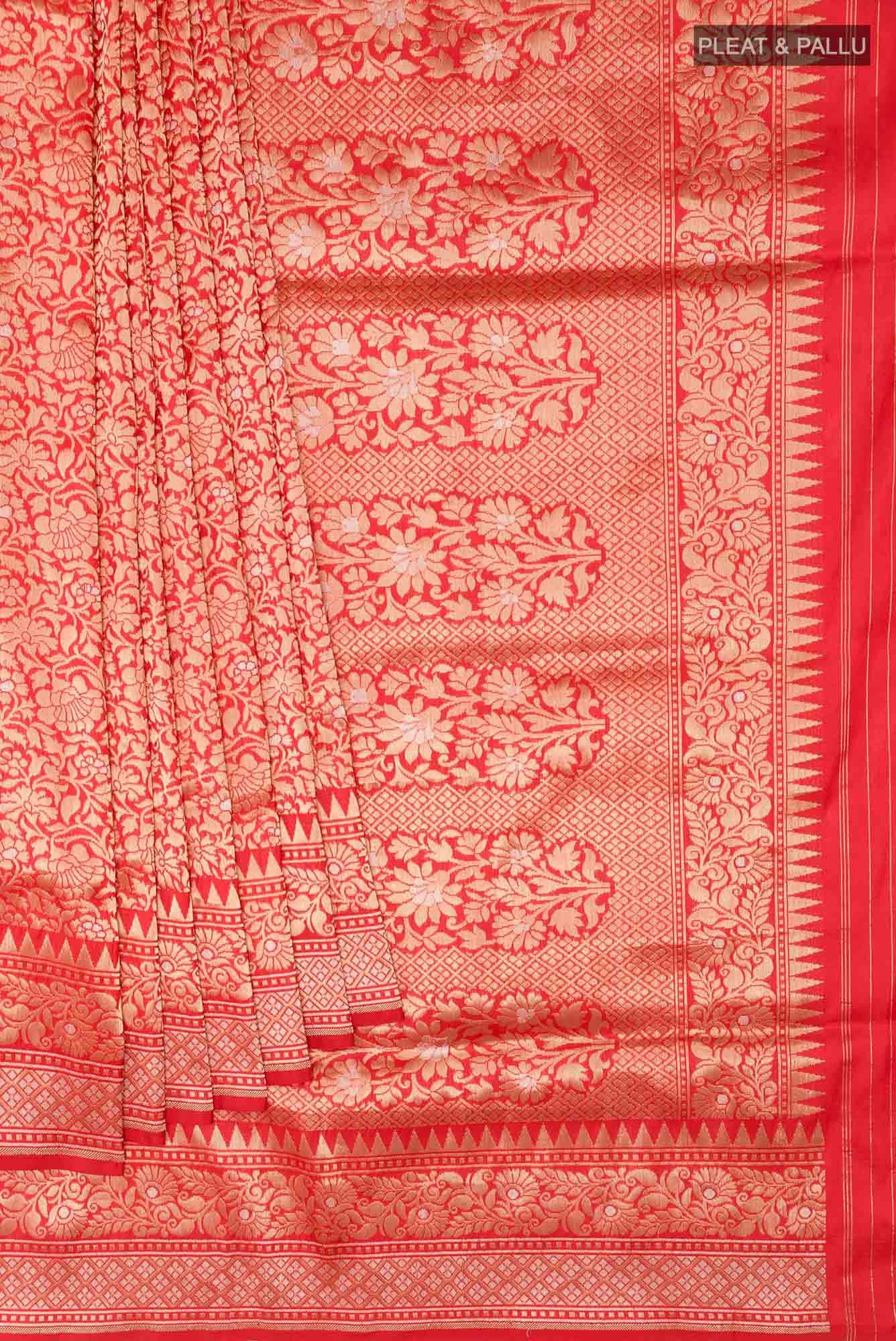 Red Banarasi Silk Saree