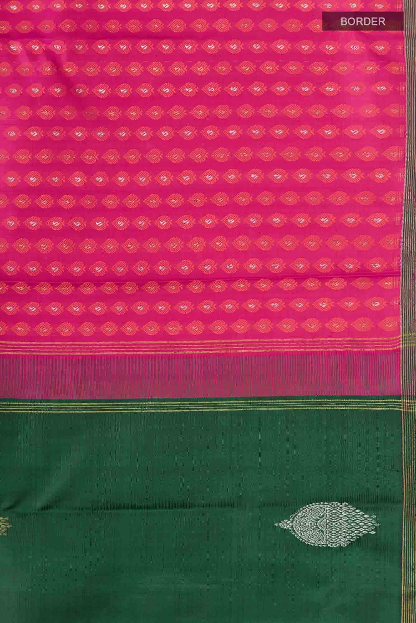Pure Silk Pure Zari Pink Kanchipuram Saree
