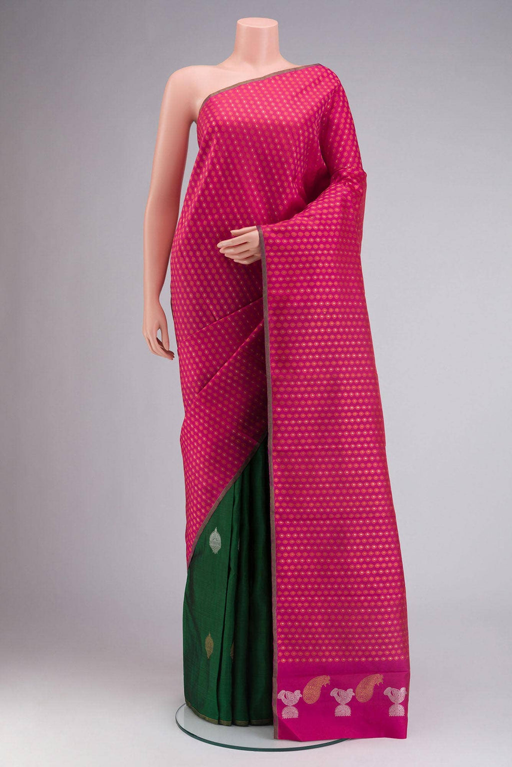 Pure Silk Pure Zari Pink Kanchipuram Saree