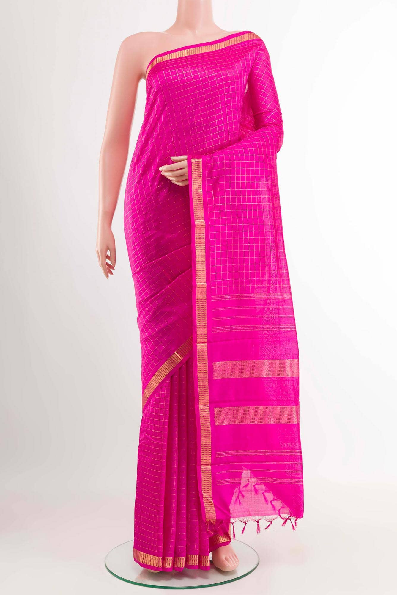 Rani Pink Kanchipuram Silk Saree