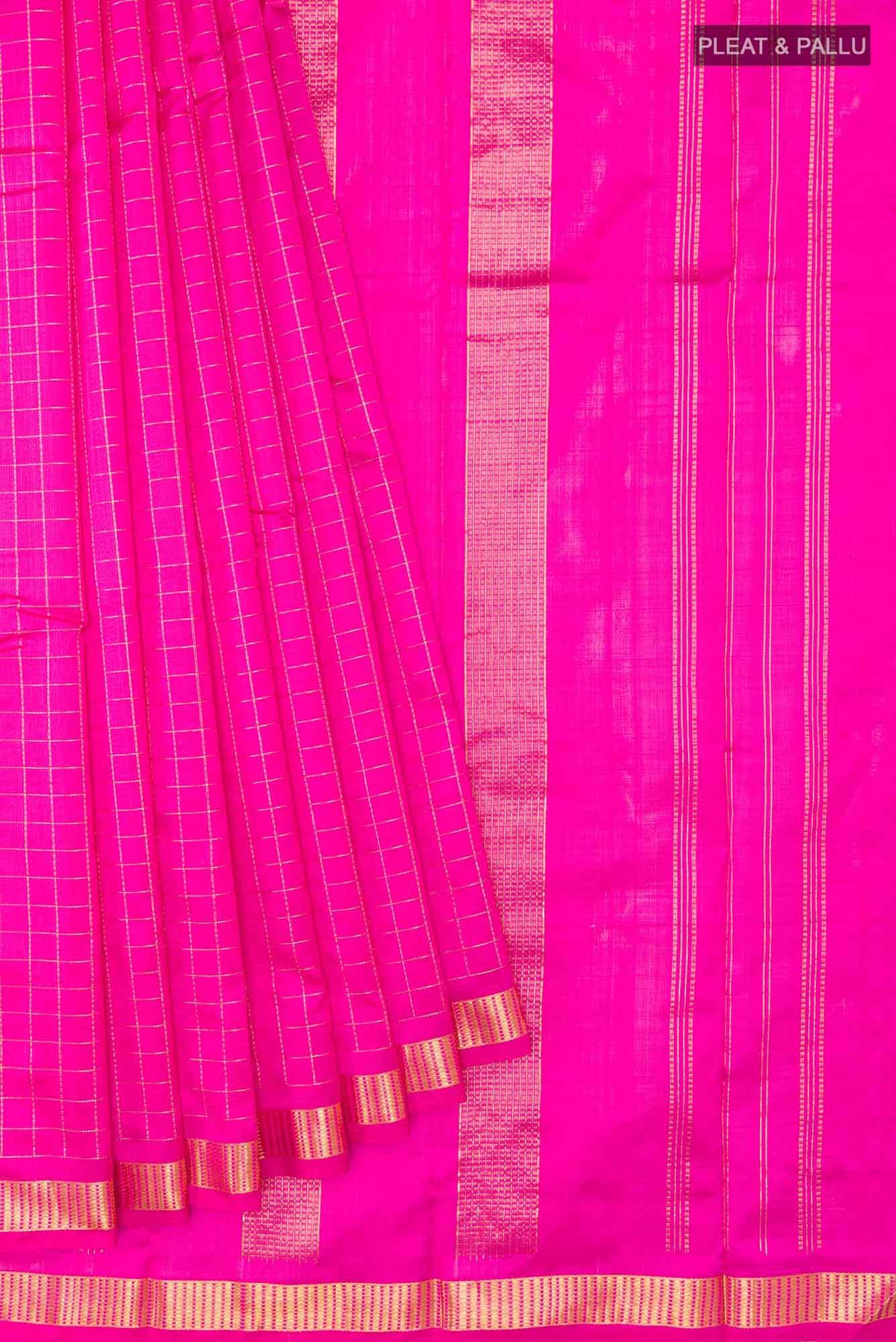 Rani Pink Kanchipuram Silk Saree