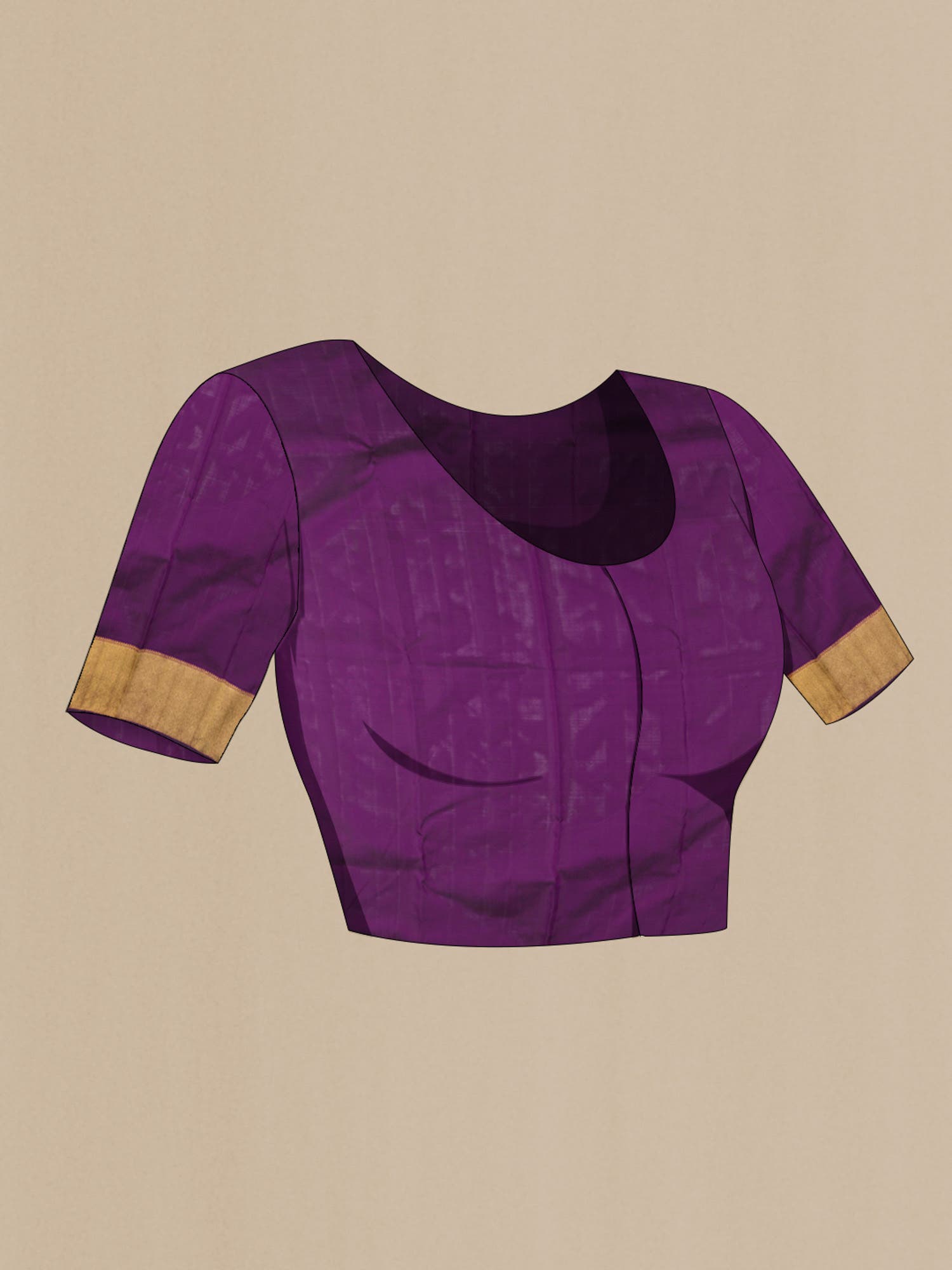 Pure Silk Pure Zari Purple Kanchipuram Saree