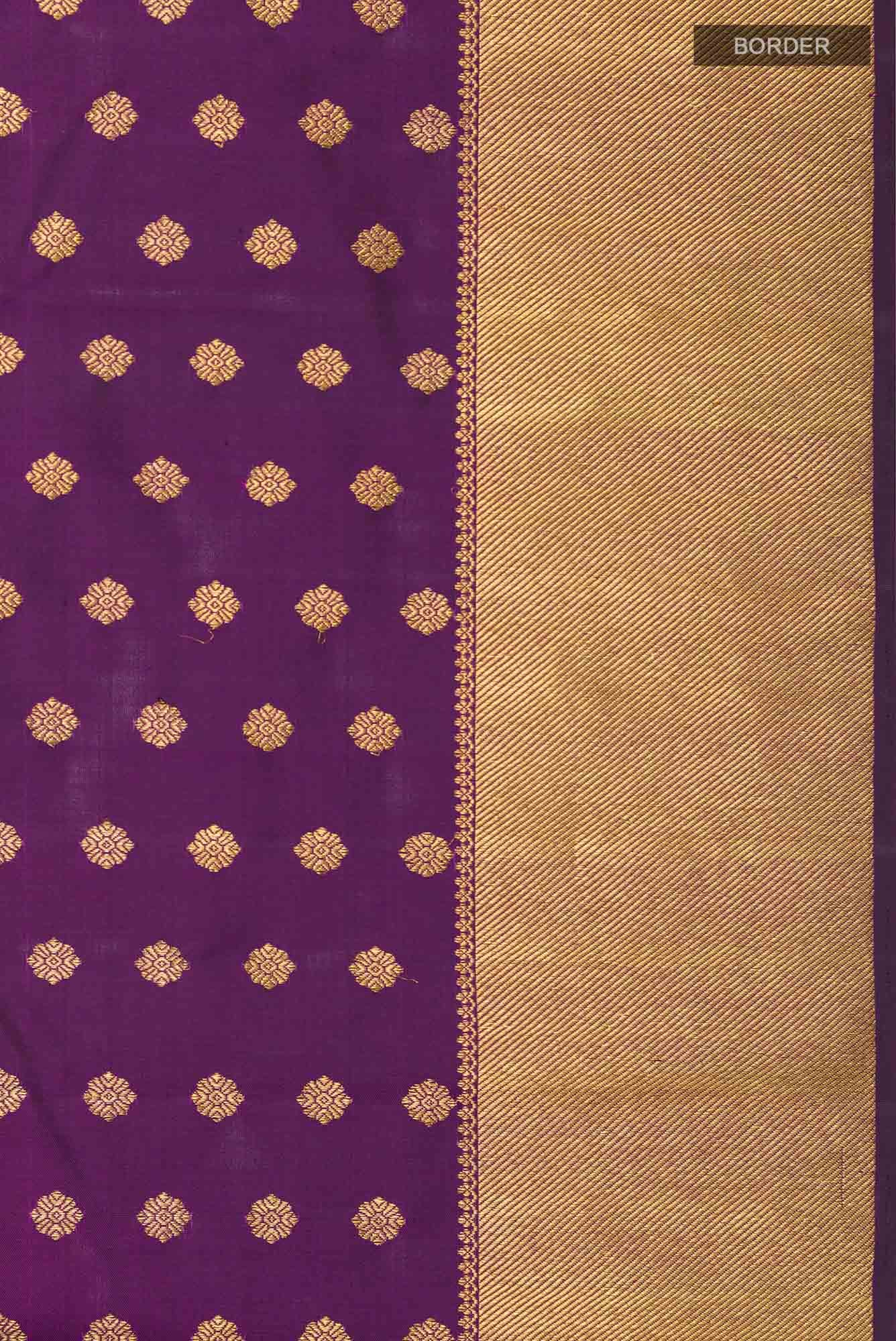Pure Silk Pure Zari Purple Kanchipuram Saree