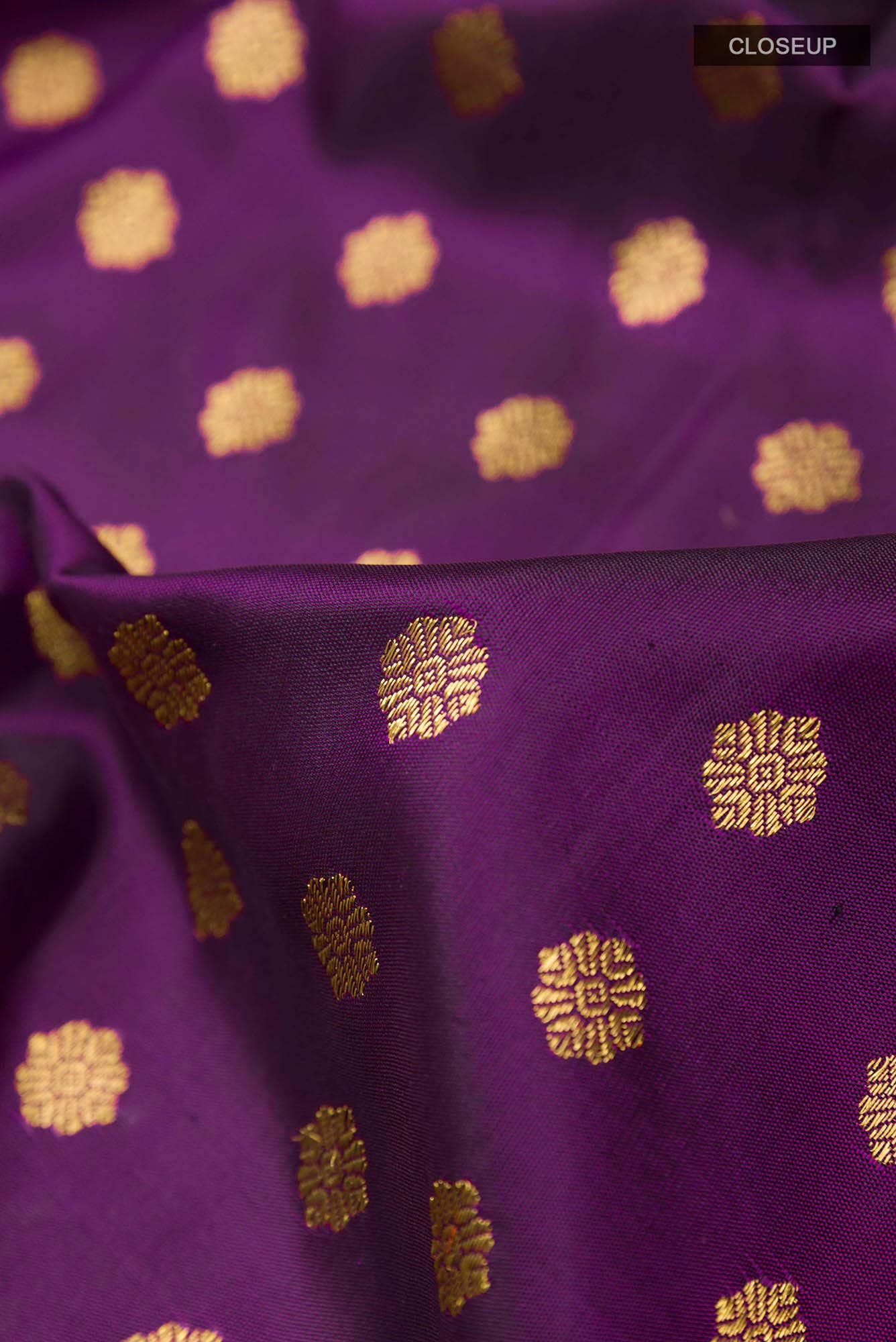 Pure Silk Pure Zari Purple Kanchipuram Saree