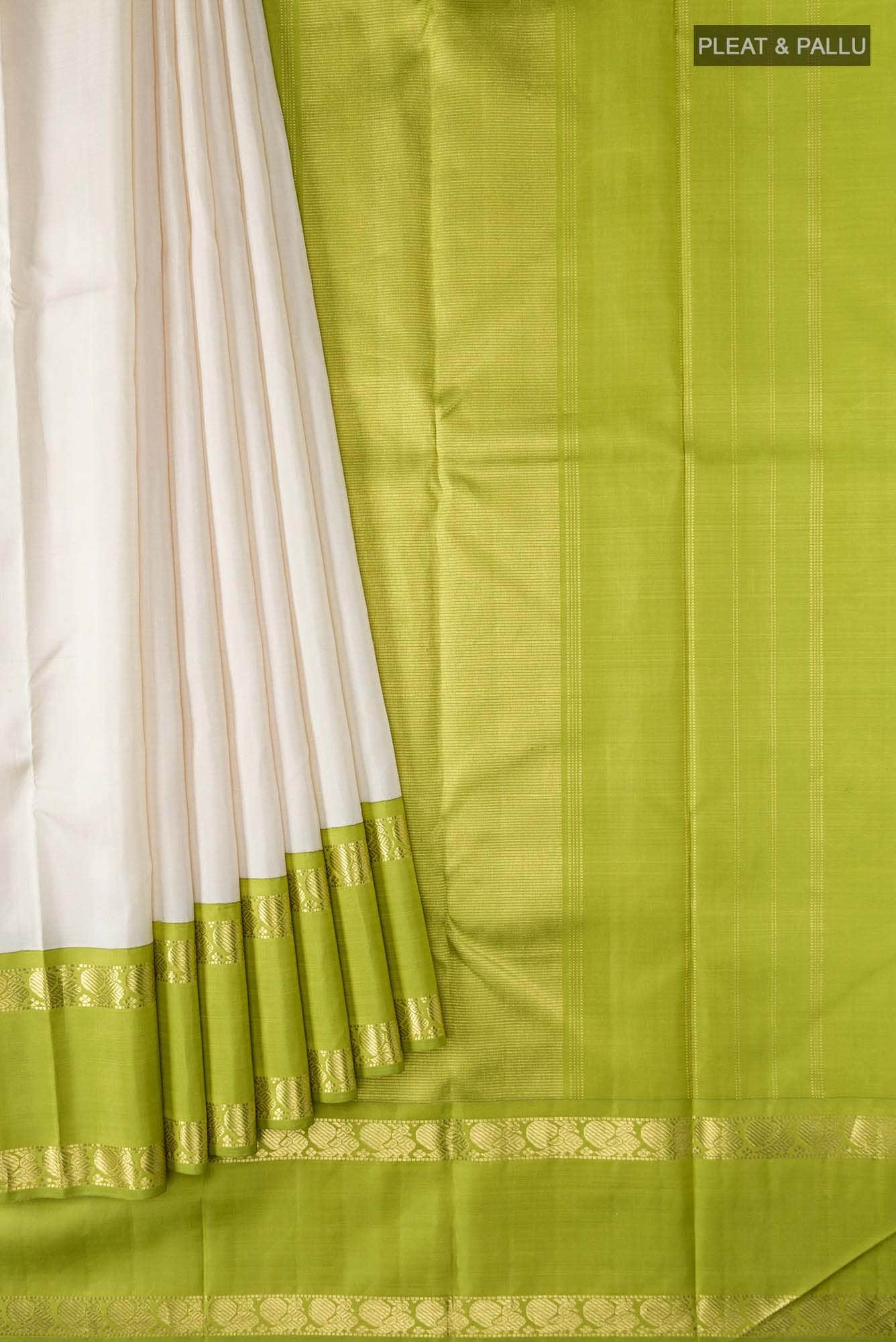 Beige Kanchipuram Silk Saree