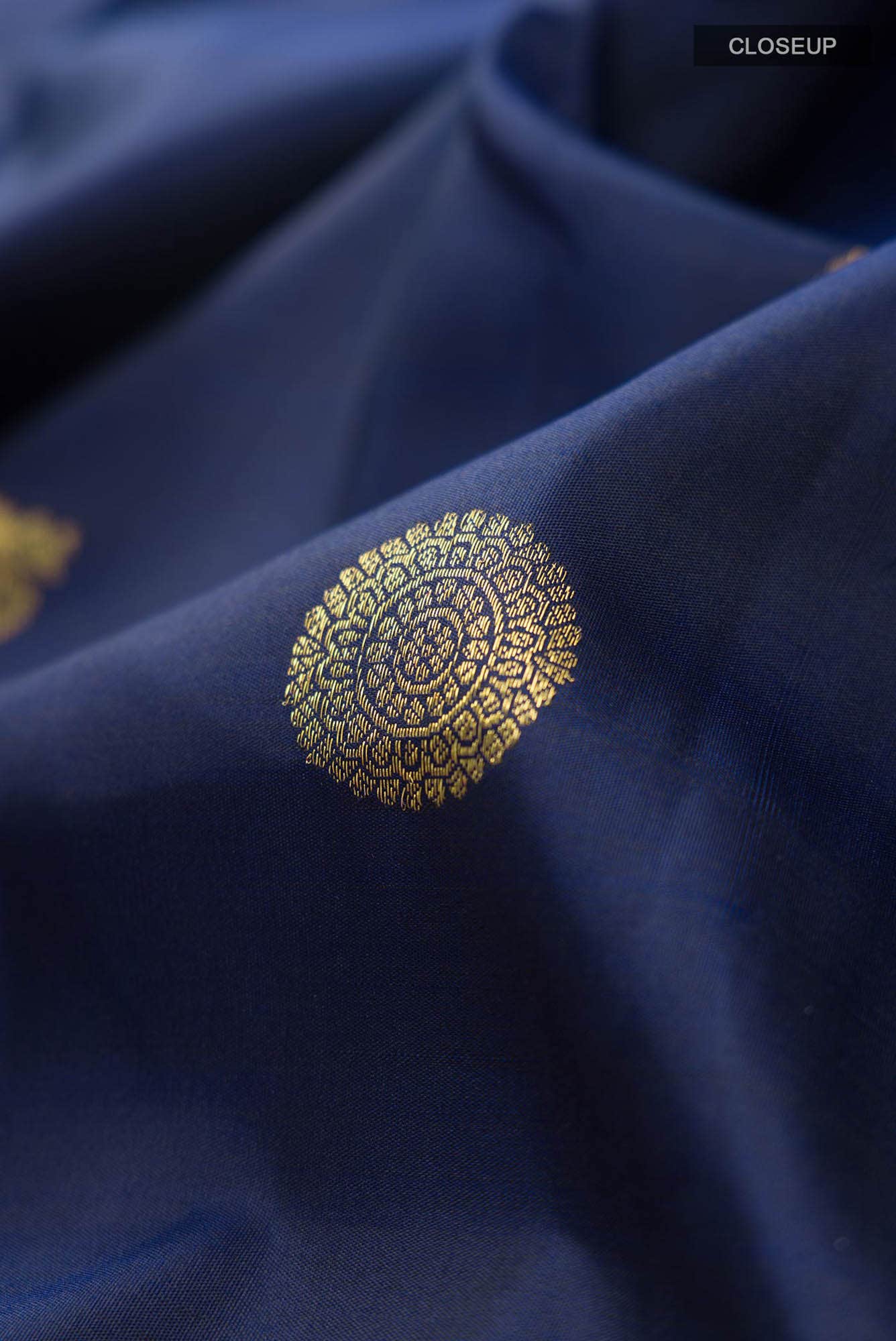 Blue Kanchipuram Silk Saree