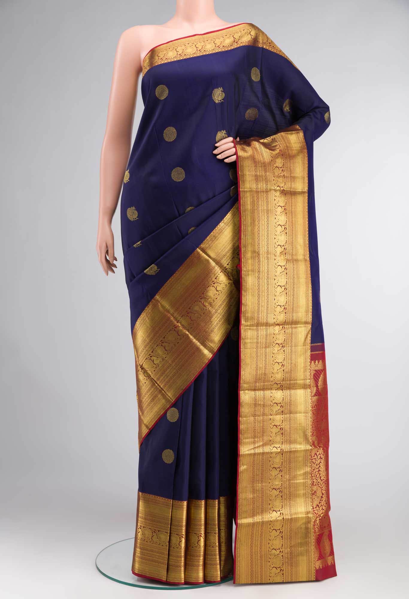 Blue Kanchipuram Silk Saree