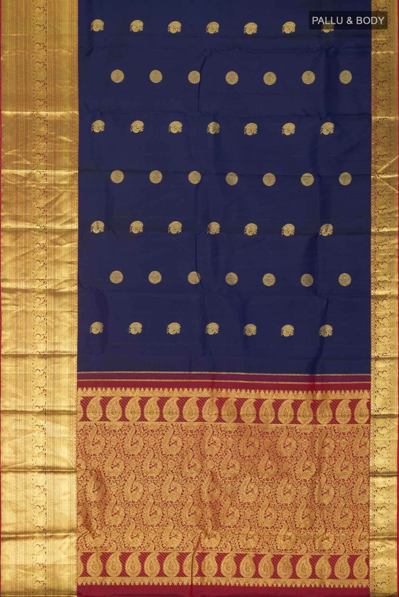 Blue Kanchipuram Silk Saree