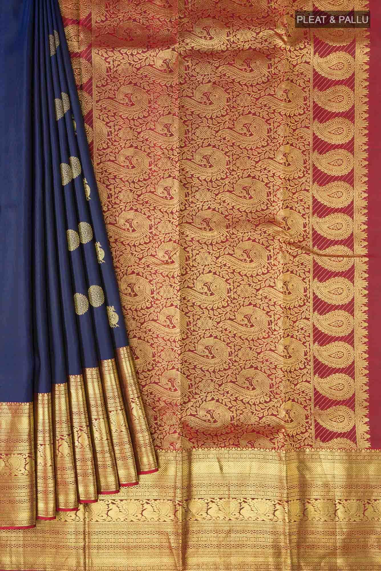 Blue Kanchipuram Silk Saree