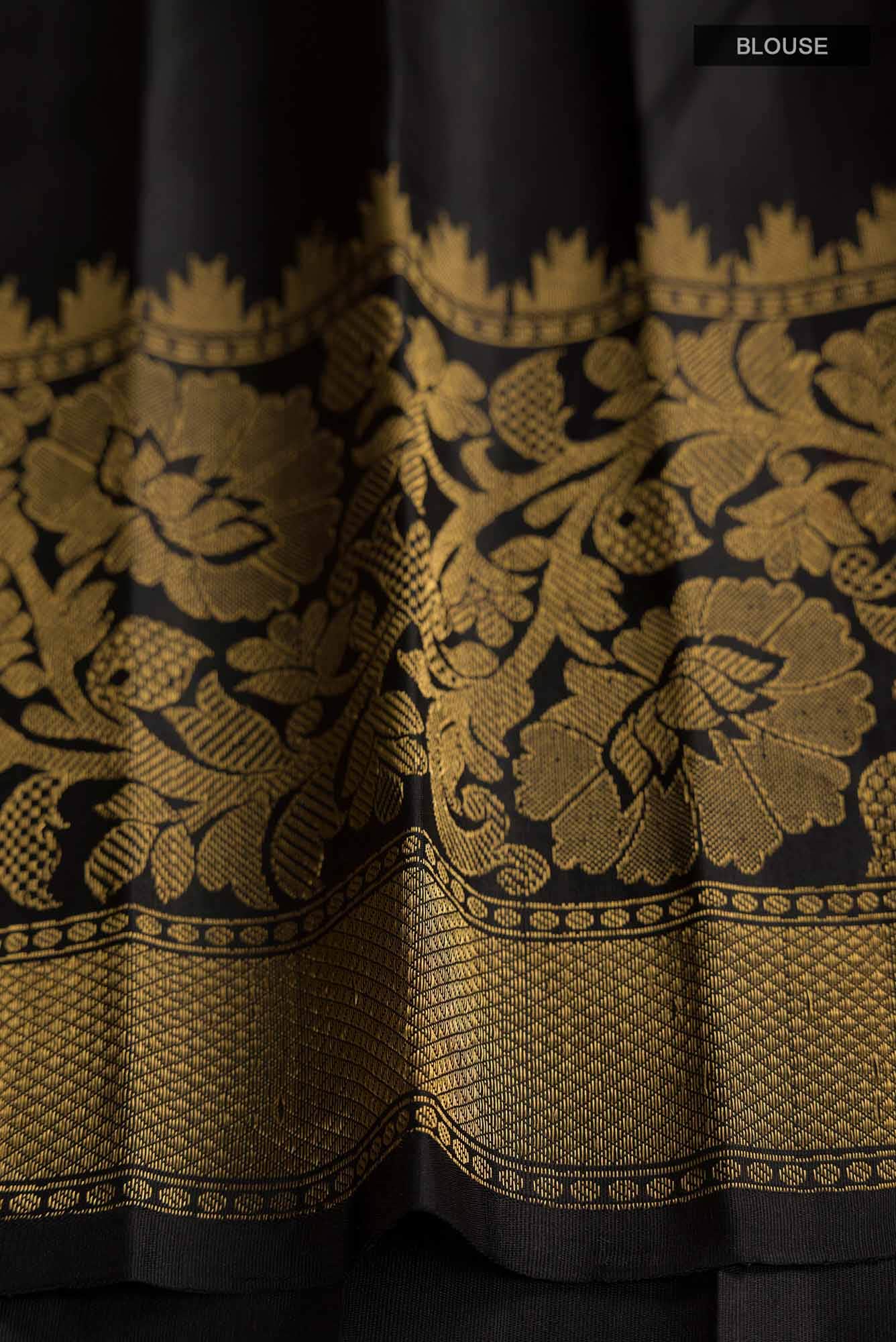 Grey Gadwal Silk Saree