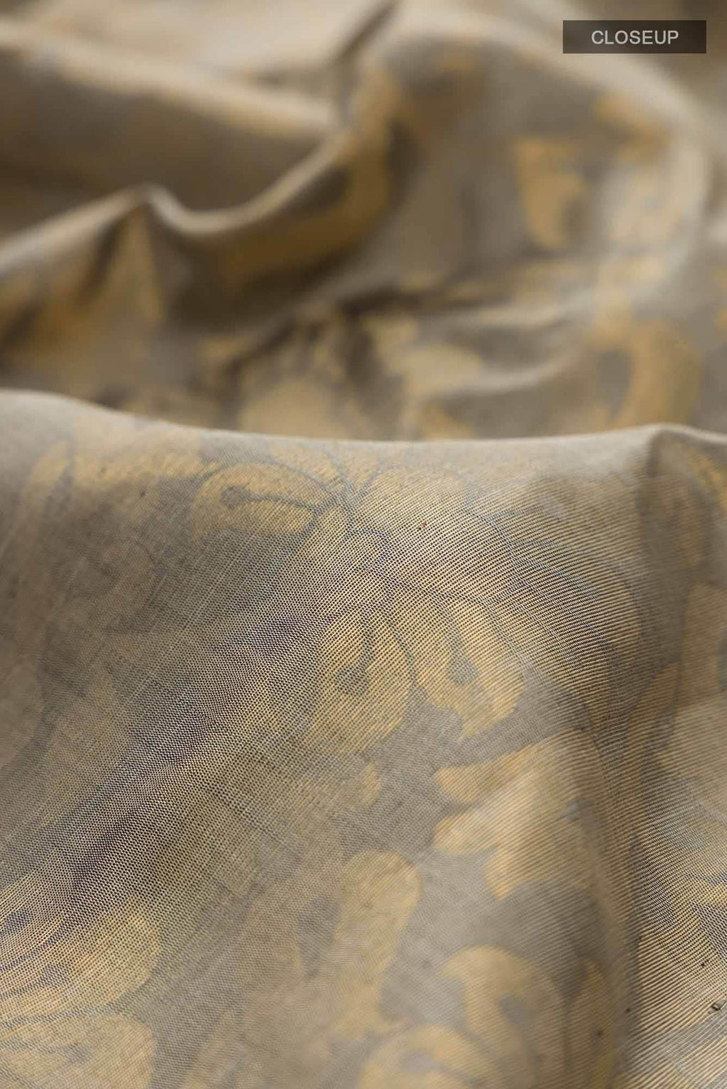 Grey Gadwal Silk Saree