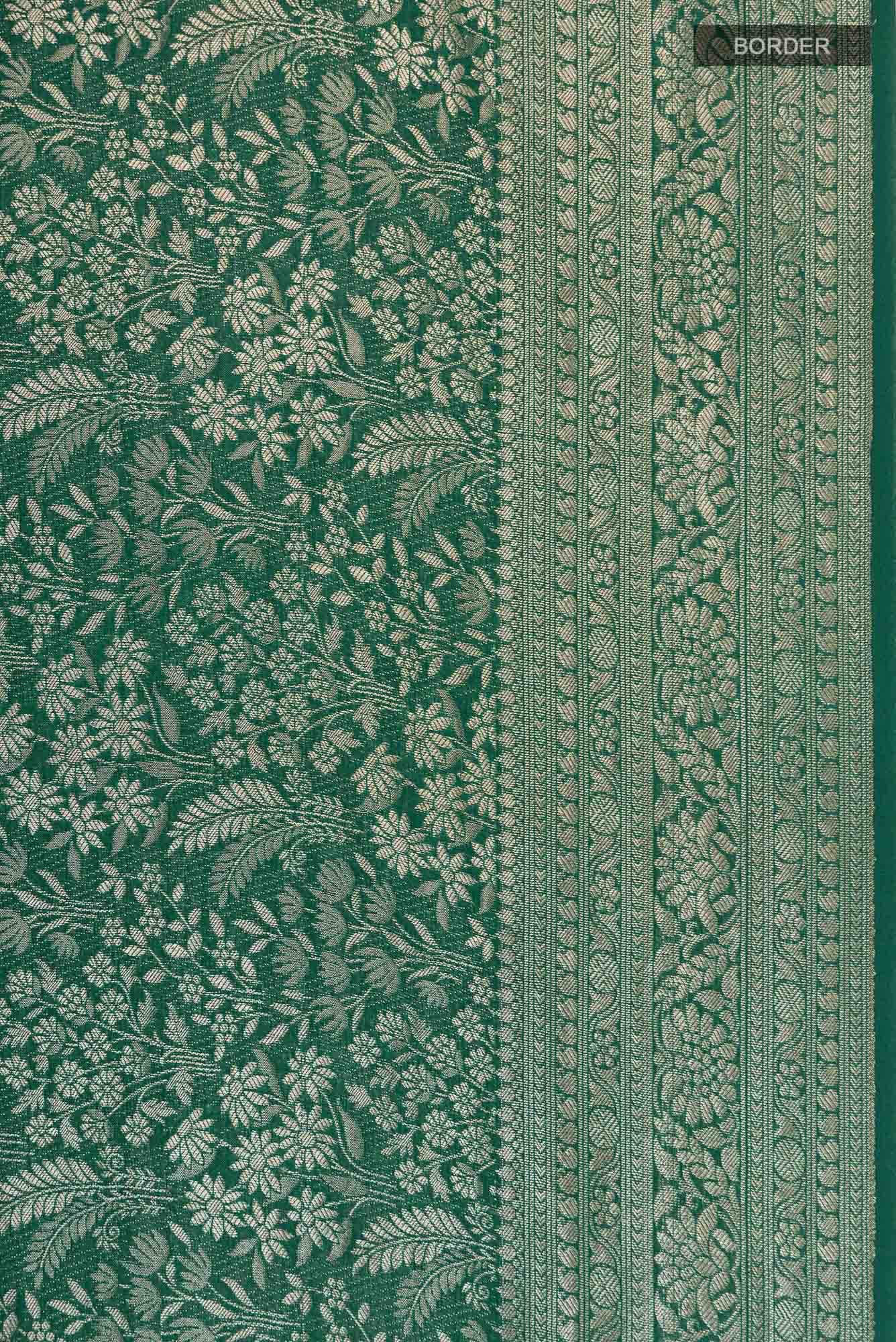 Green Mysore Crepe Saree