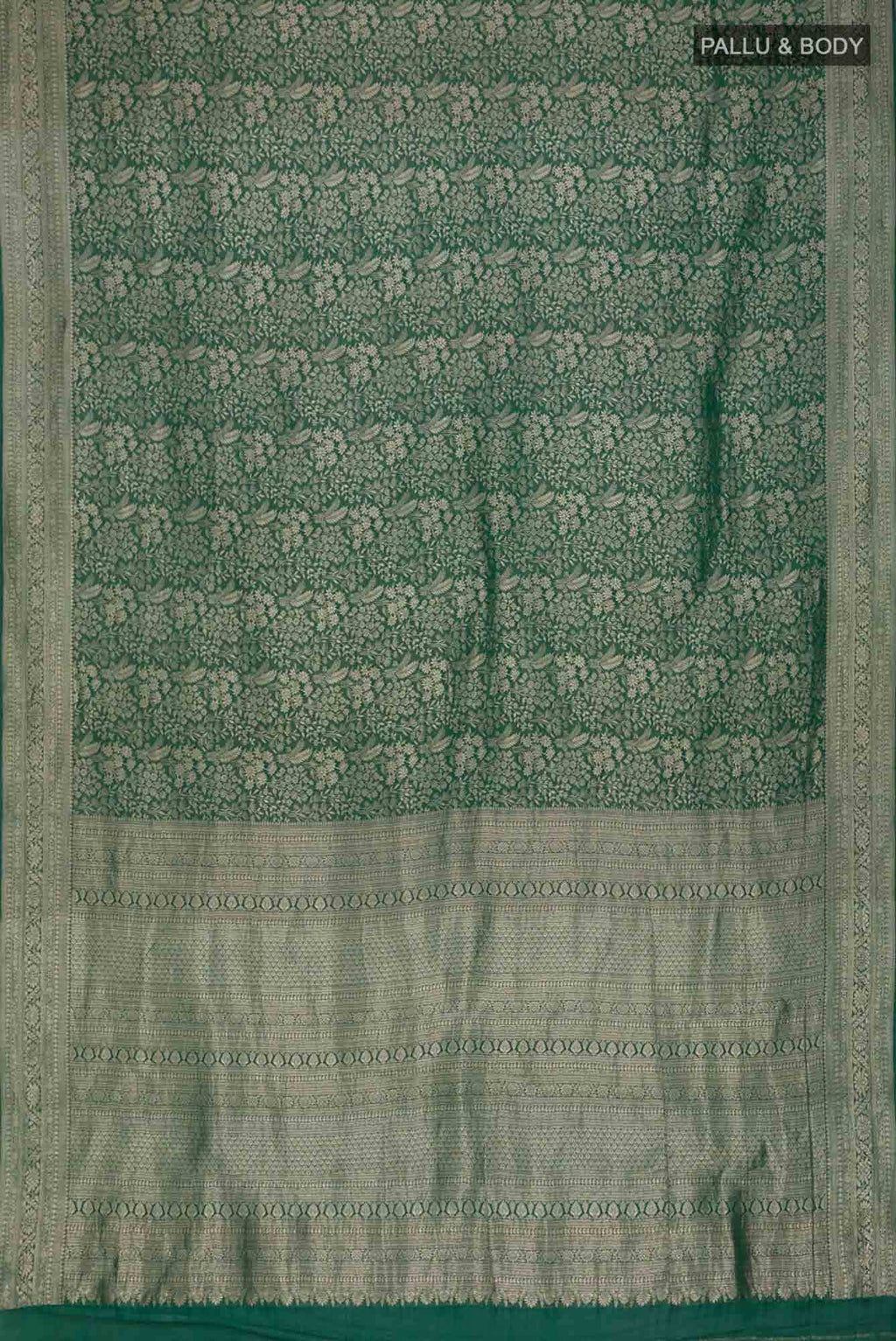 Green Mysore Crepe Saree