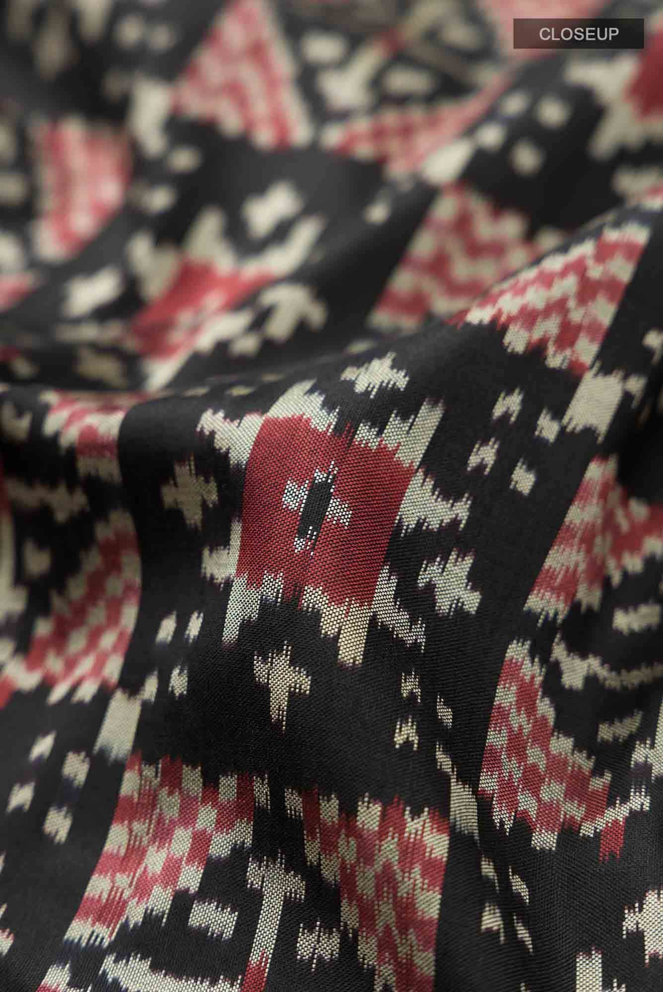 Black Pochampally Silk Saree