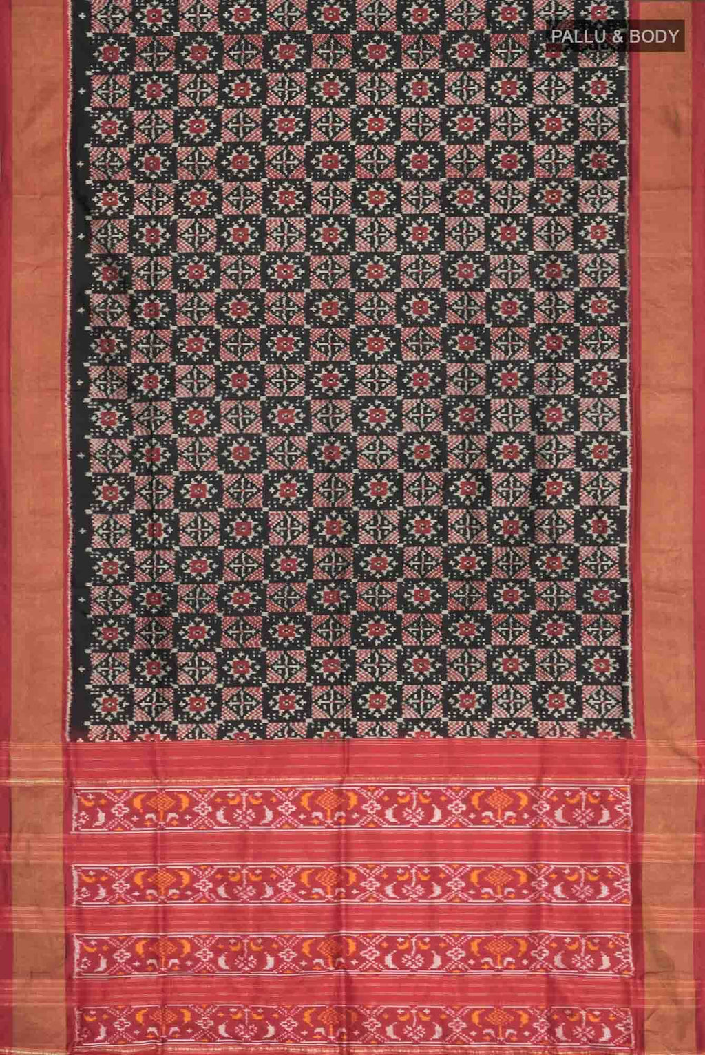 Black Pochampally Silk Saree