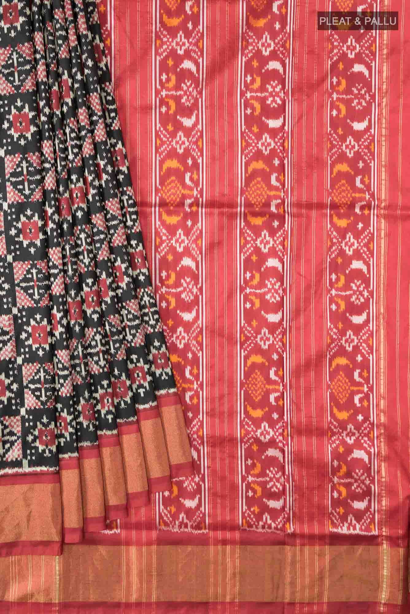 Black Pochampally Silk Saree