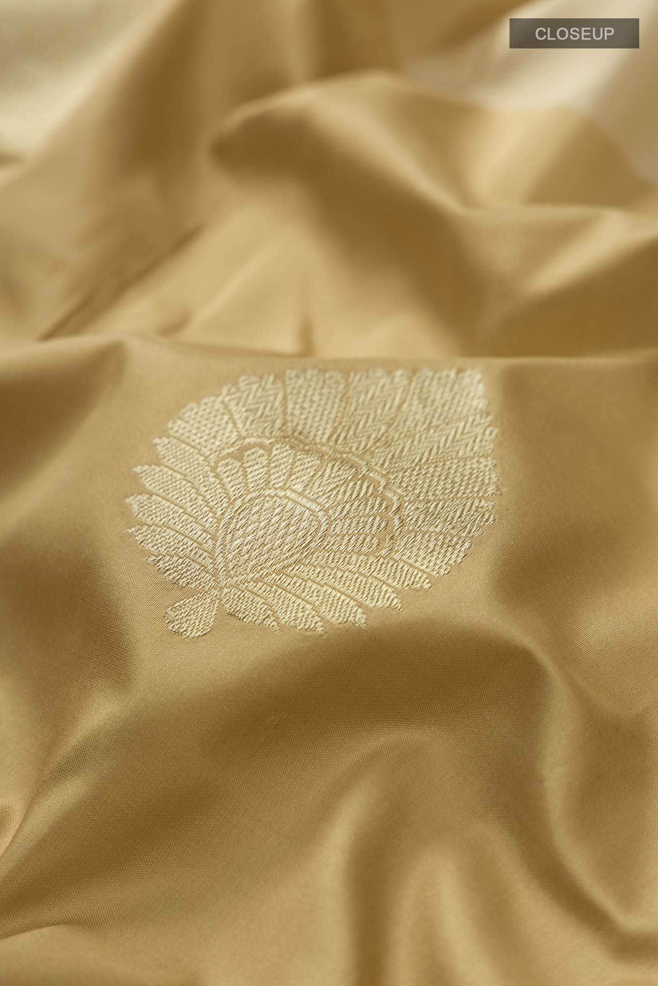 Beige Banarasi Silk Saree