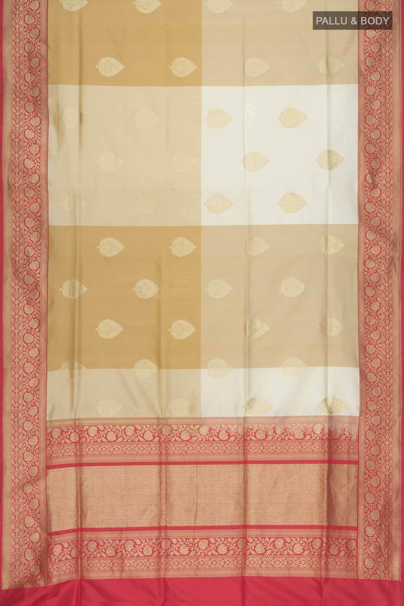 Beige Banarasi Silk Saree