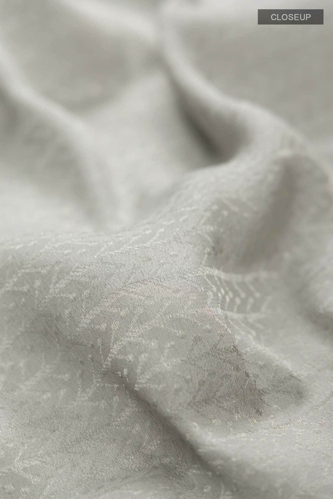 Sage Green Mysore Crepe Saree