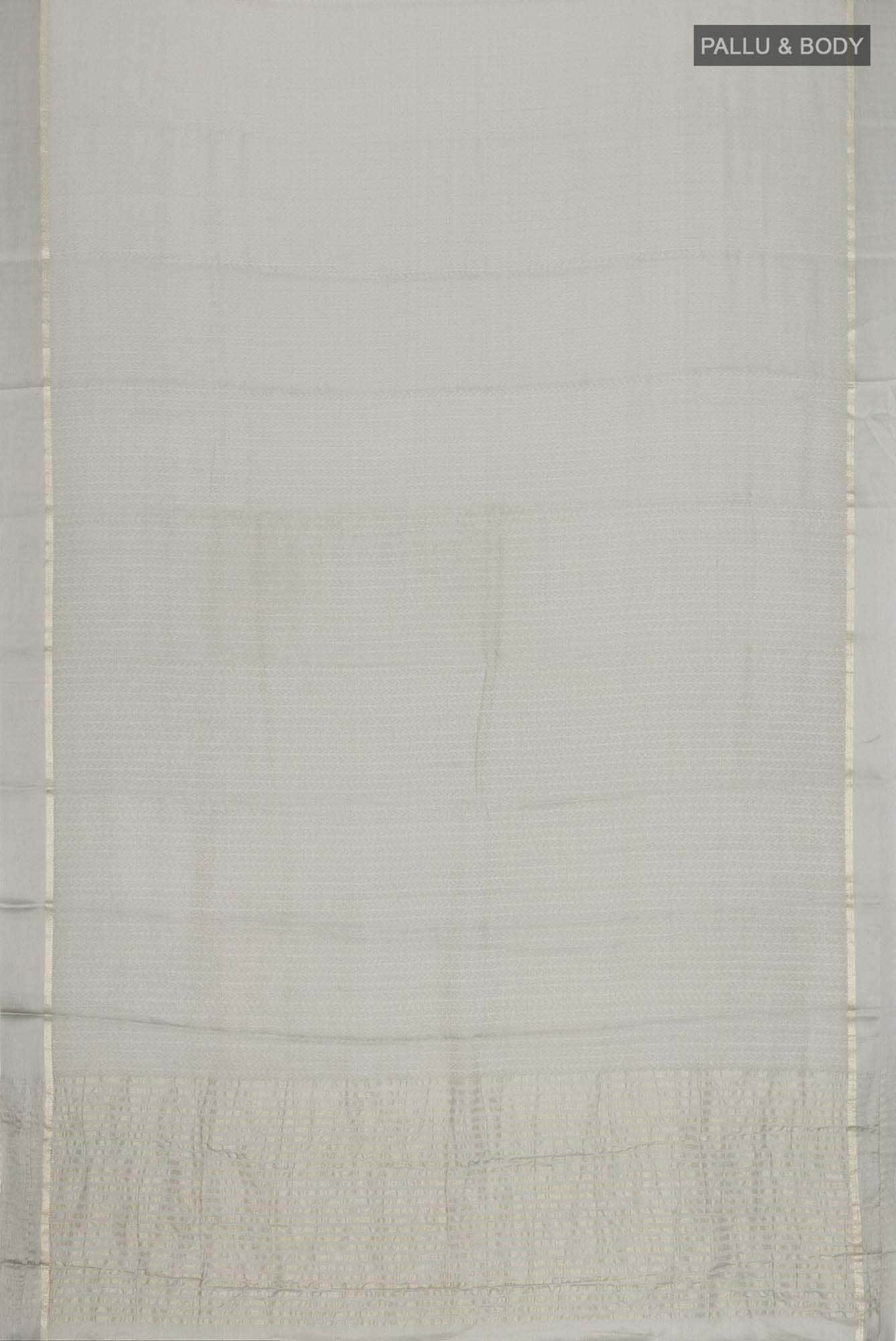 Sage Green Mysore Crepe Saree