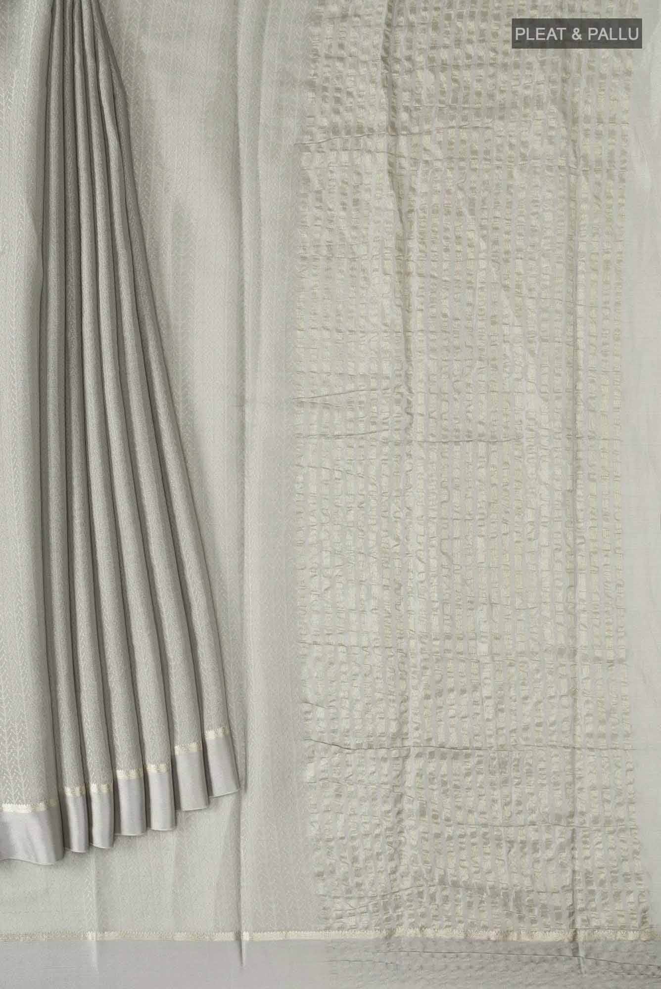 Sage Green Mysore Crepe Saree