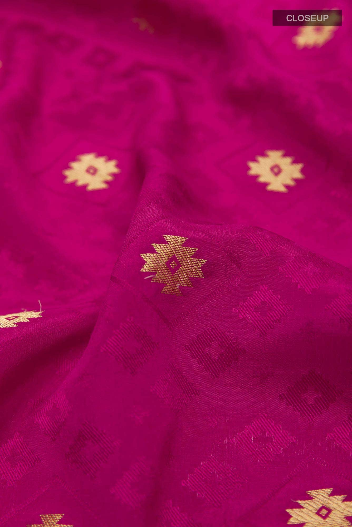 Pink Crepe Saree