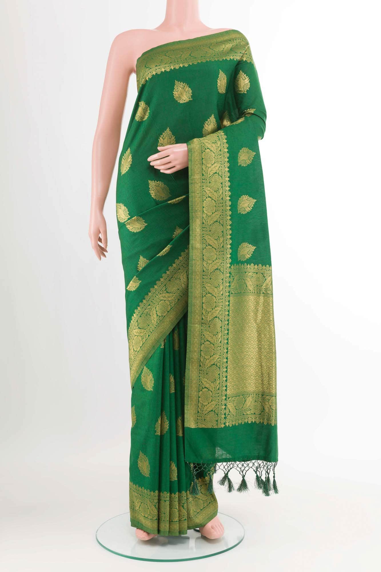 Green Blended Art Silk Saree