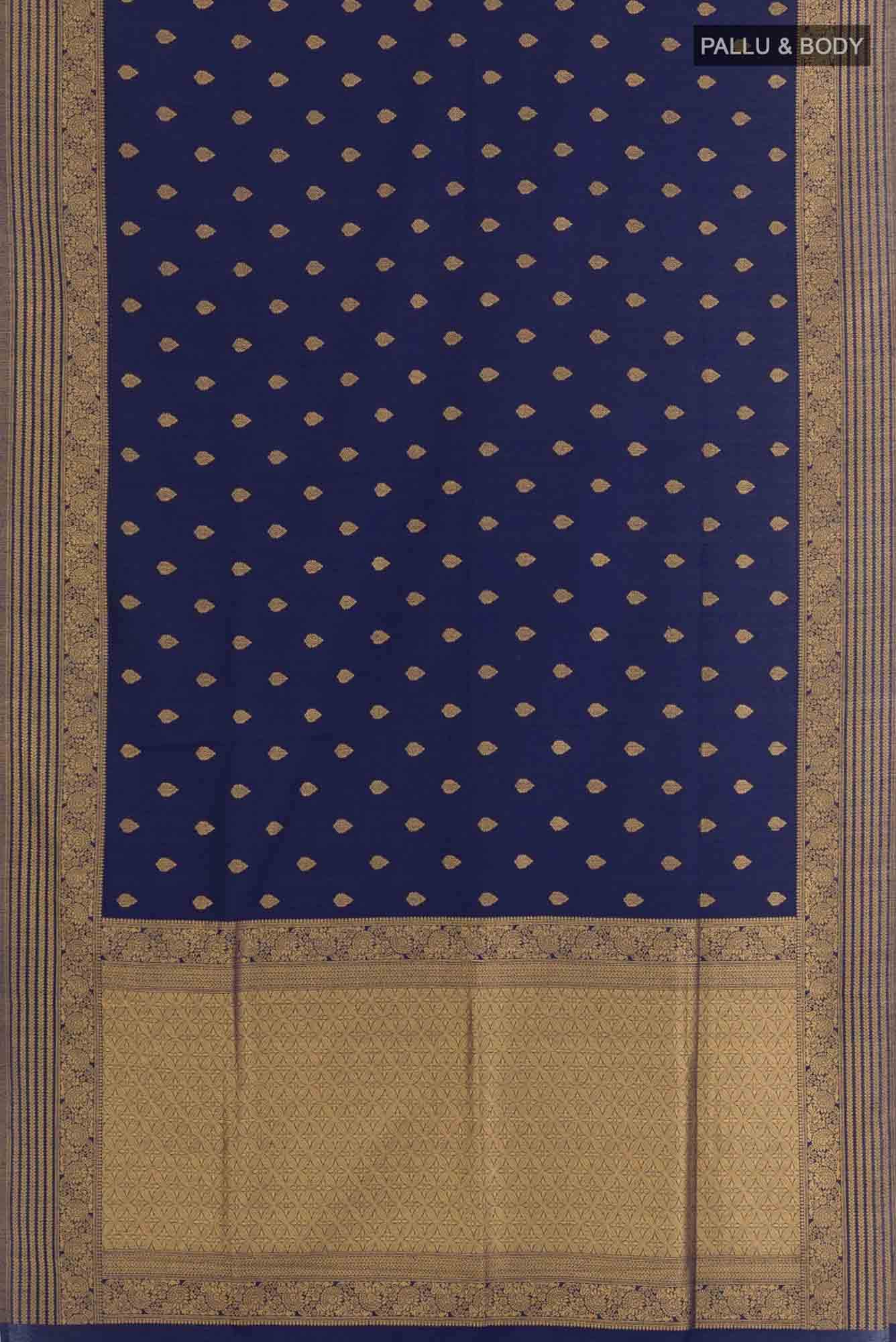 Blue Blended Art Silk Saree
